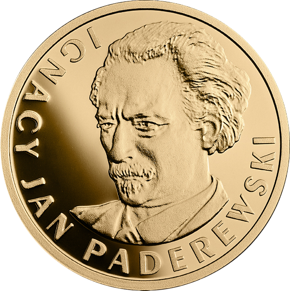 Złota moneta 100 zł Stulecie odzyskania przez Polskę niepodległości: Ignacy Jan Paderewski - wysyłka 24 h! - Mennica Skarbowa