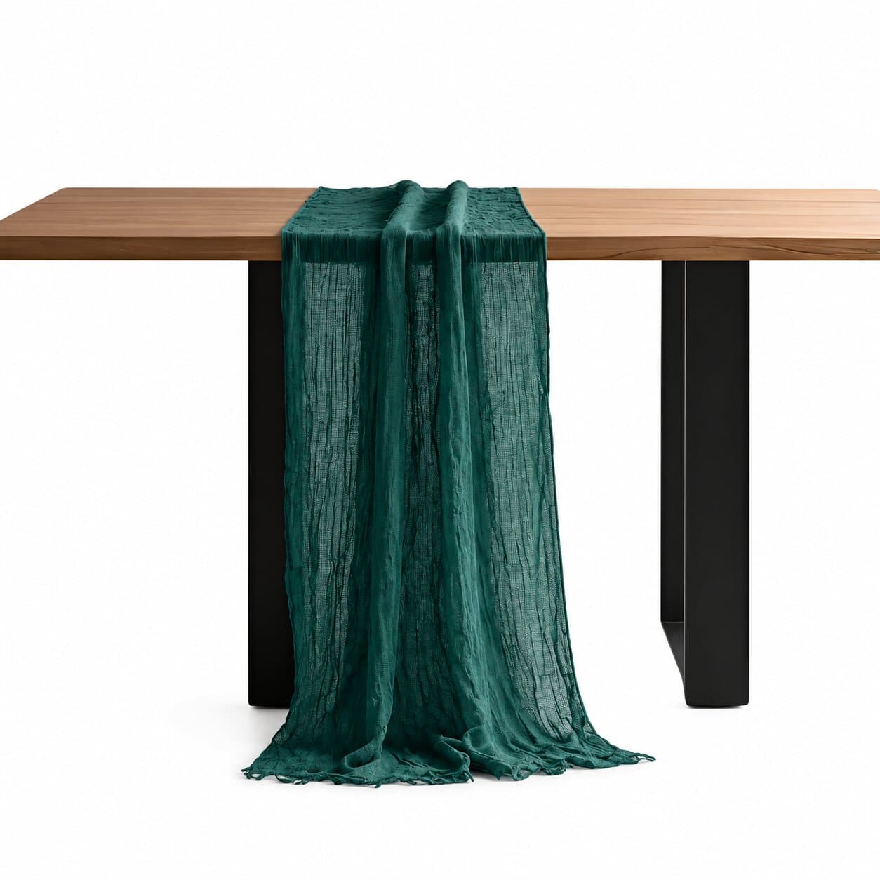 Bieżnik na stół 90×340 cm - butelkowa zieleń