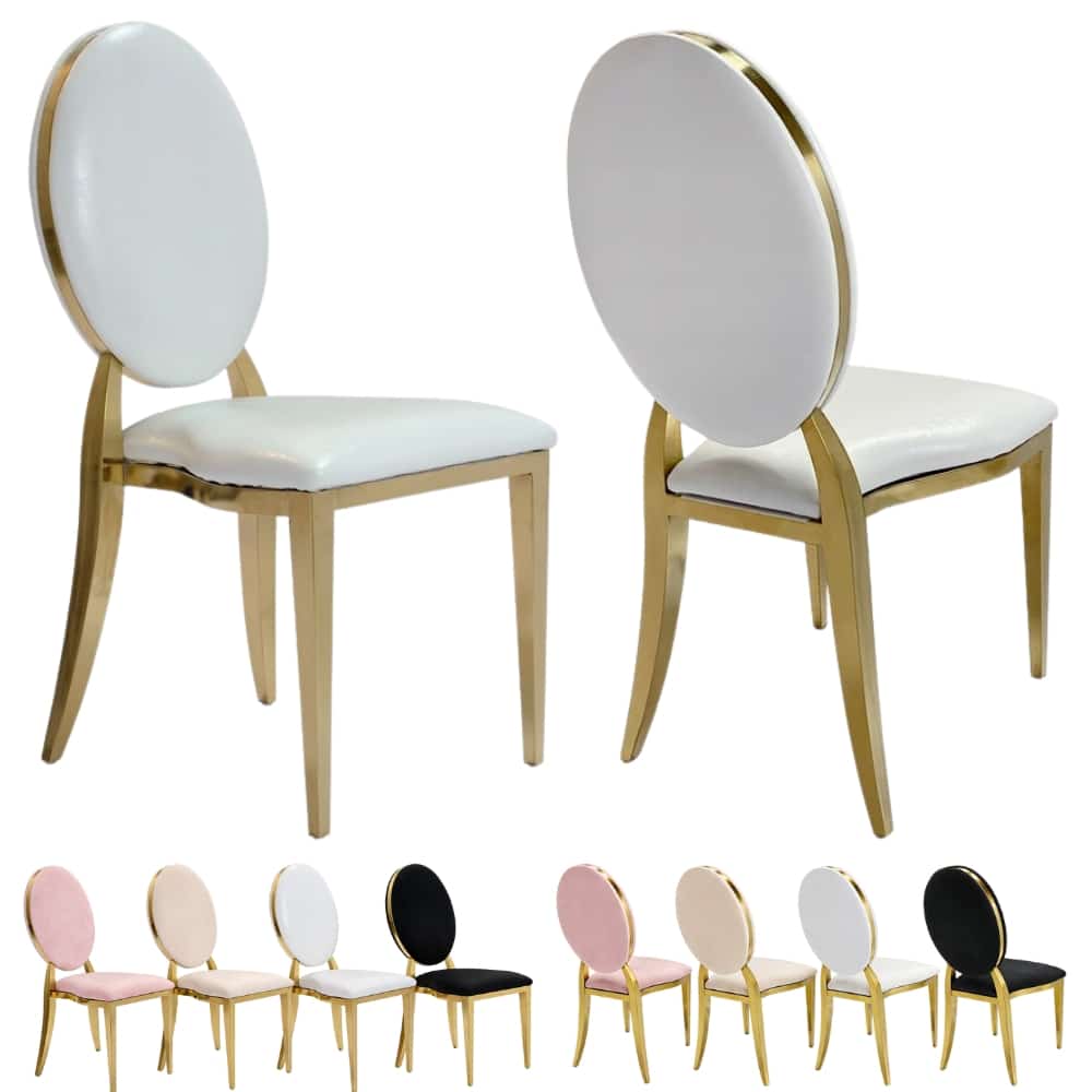 Krzesło weselne amerykańskie Glamour O-back 8in1