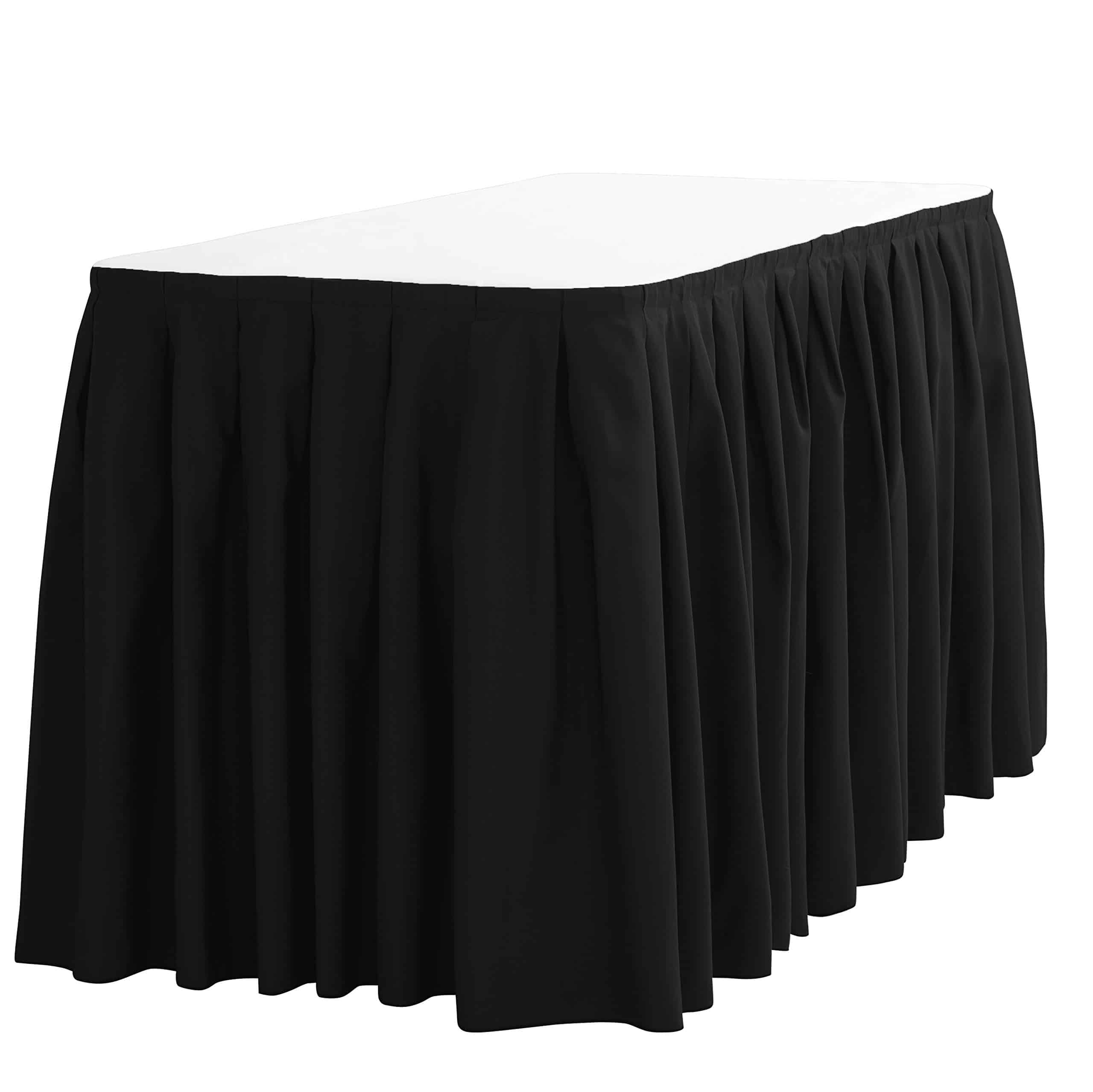 Skirting (falbana) 565 cm czarna do stołu bankietowego