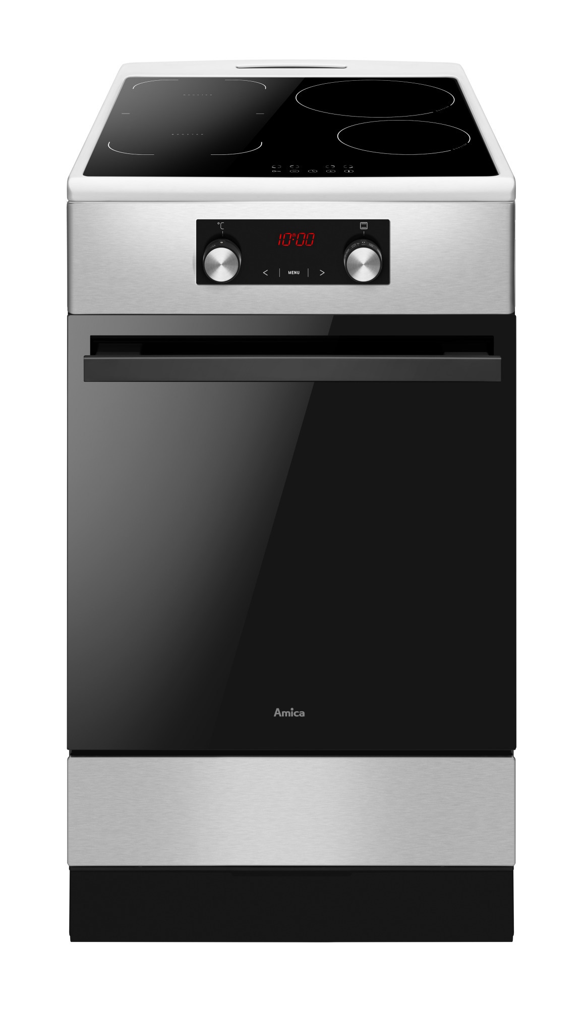 Kuchnia indukcyjna Amica 523IES3.336PaHTsDp(XxV) PIZZA STEAM 50 cm Srebrny