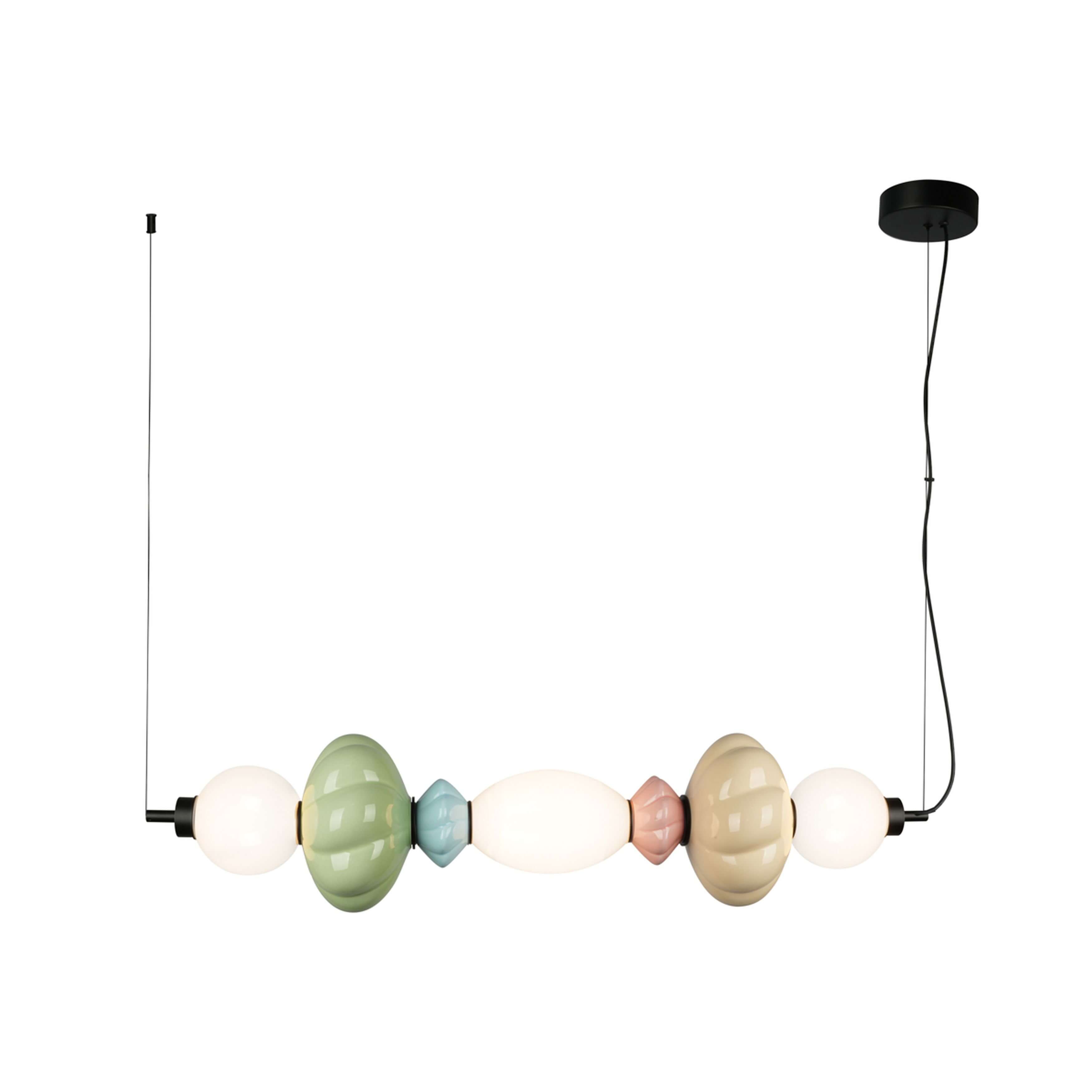 Italux Tordi lampa wisząca 1x24 W biała-różowa-zielona-niebieska-beżowa PND-94721-3A-MLTI