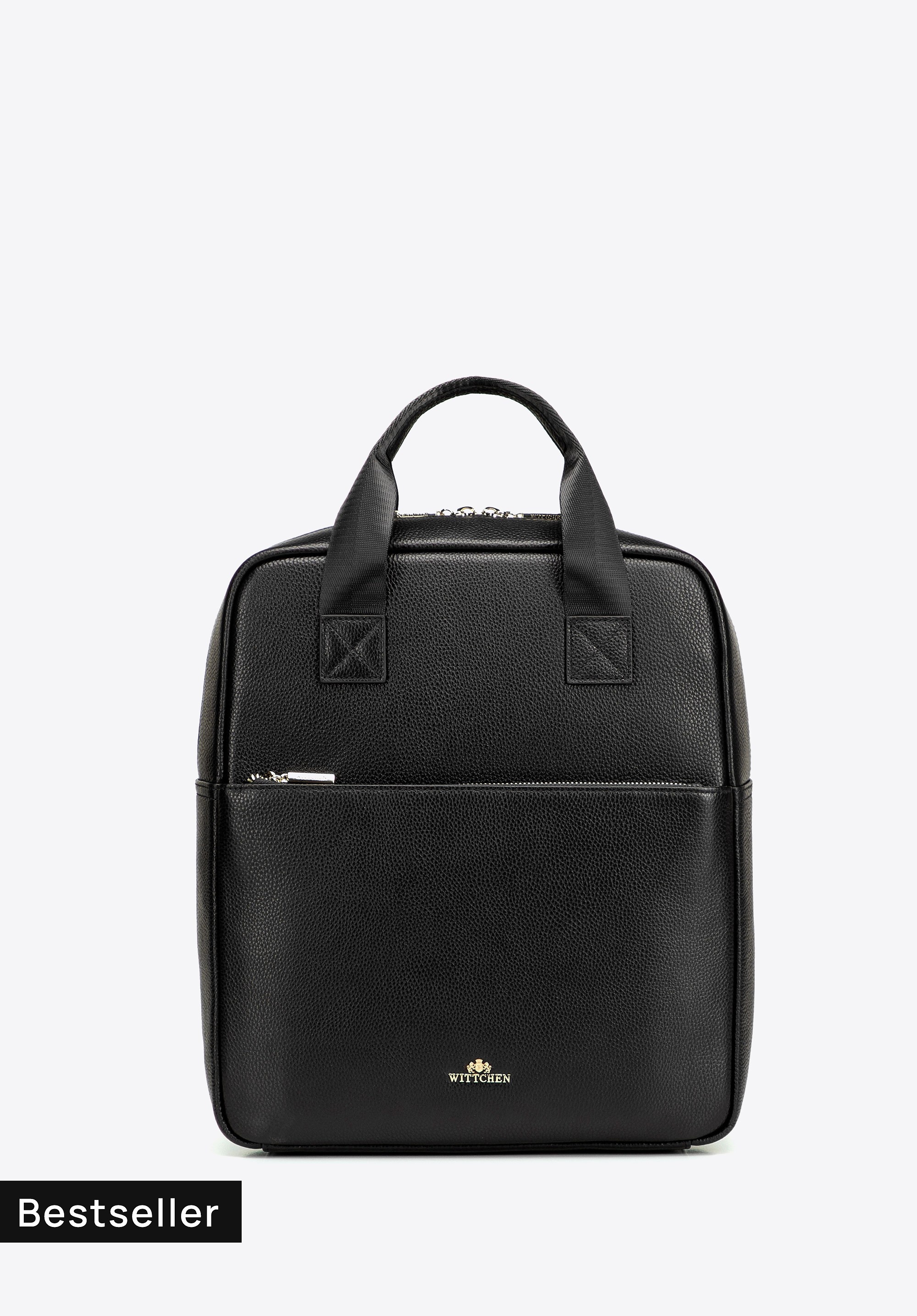 Elegancki plecak damski ze skóry naturalnej na laptopa 15" czarny