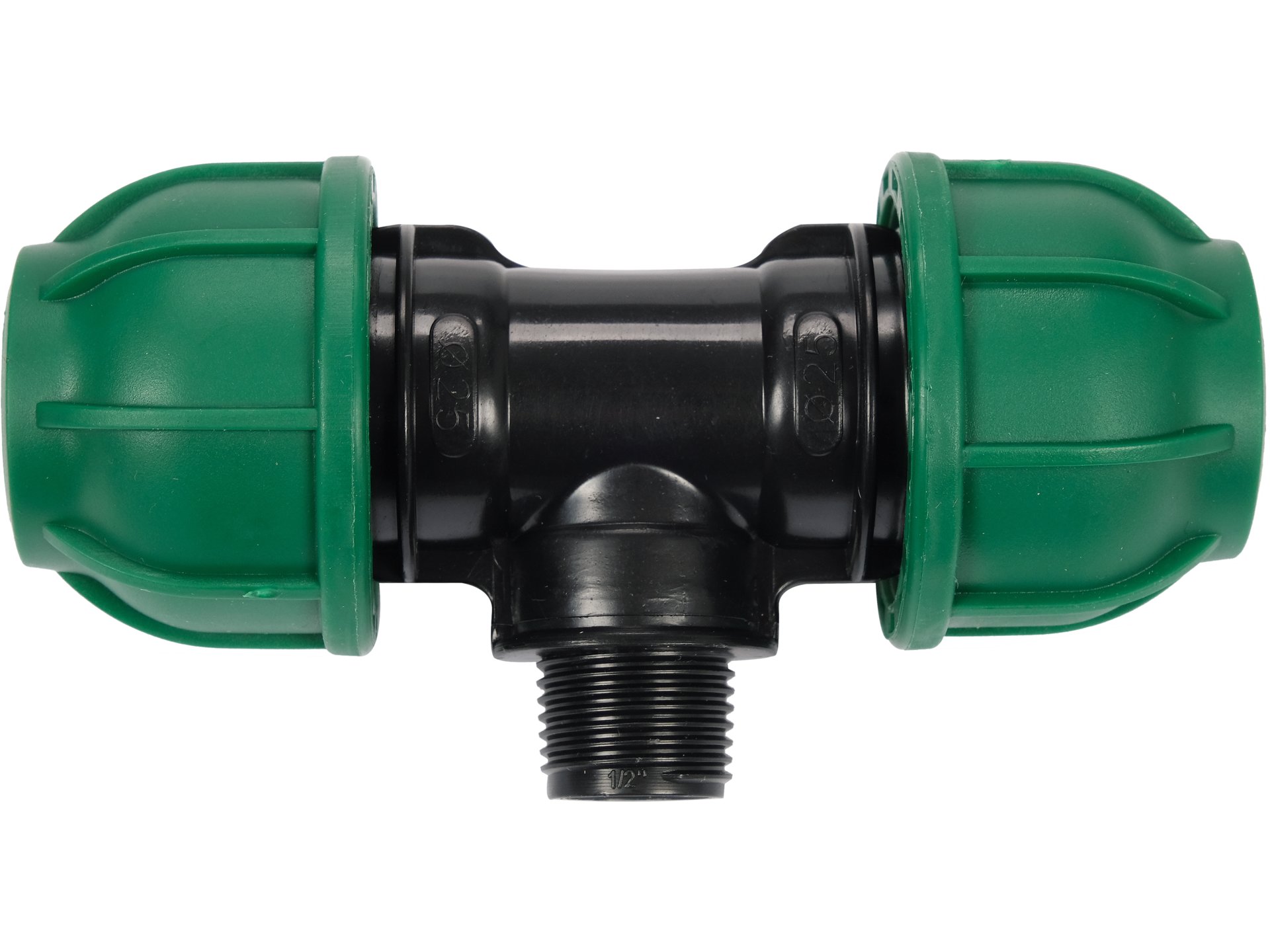 Trójnik PE FLO GZ 25x25mm gwint g1 2 do wody 1 mpa materiał PP 88862