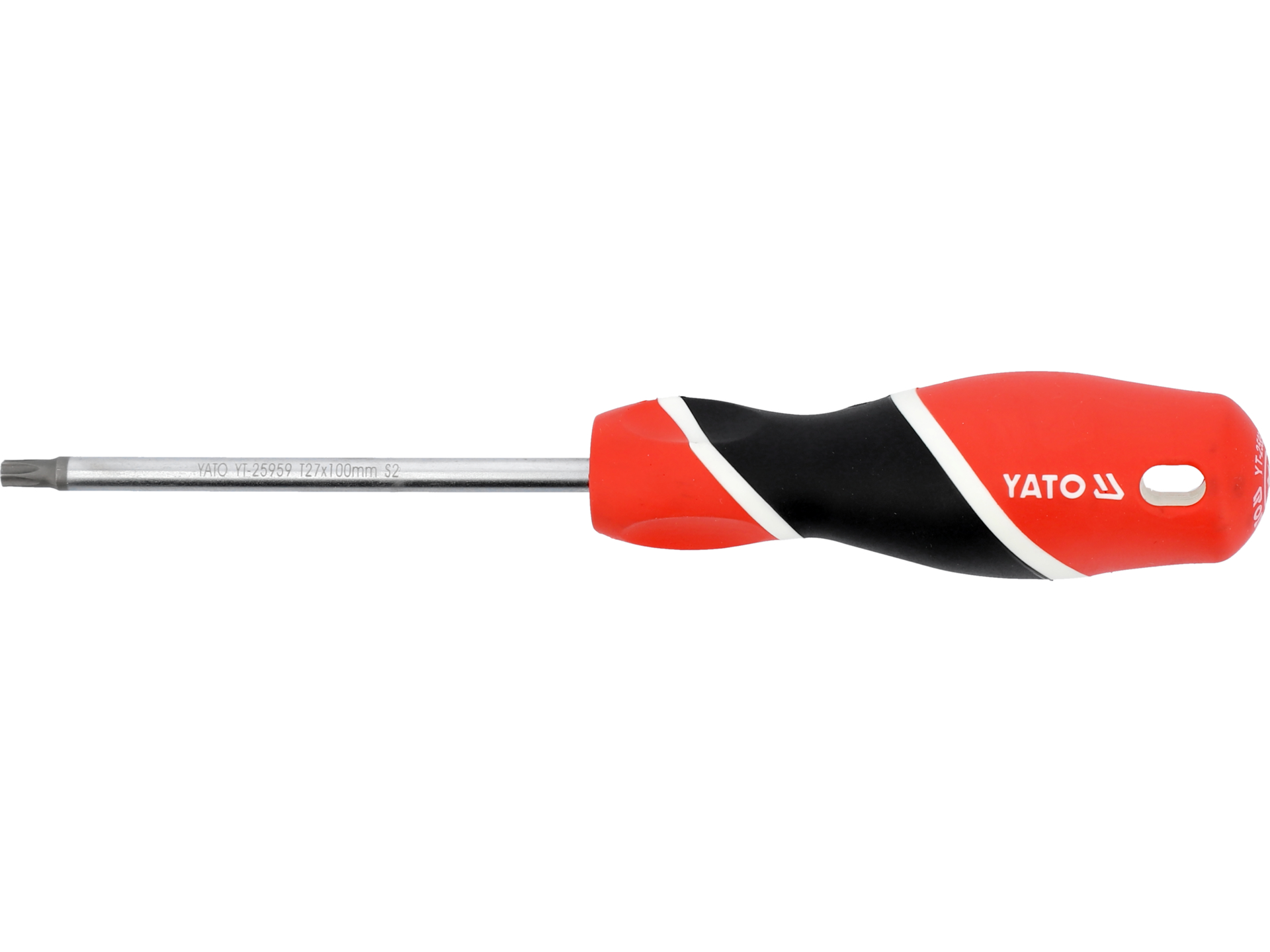 Wkrętak TORX YATO t27x100mm z otworem magnetyczny stal s2 security YT-25959