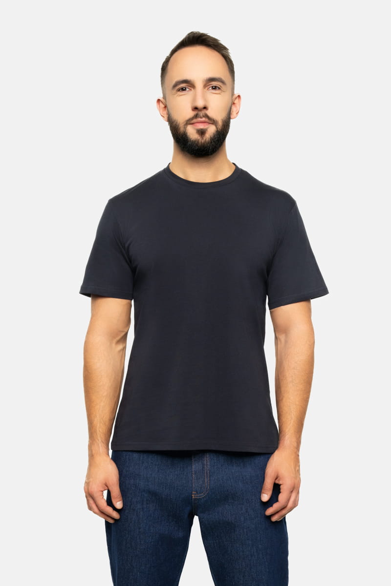T-shirt Zack, bawelniany, czarny