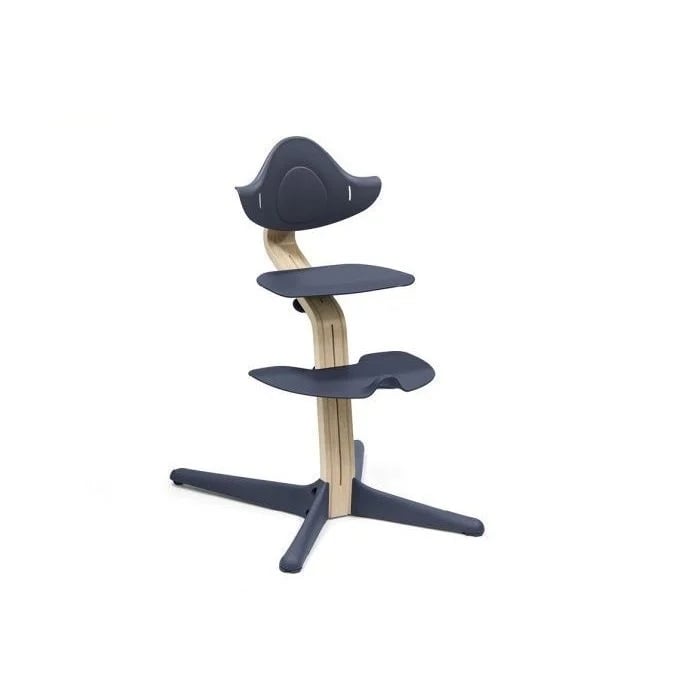 Stokke Nomi z Baby Set - krzesełko z zestawem dziecięcym-Natural Navy-Baby Set White