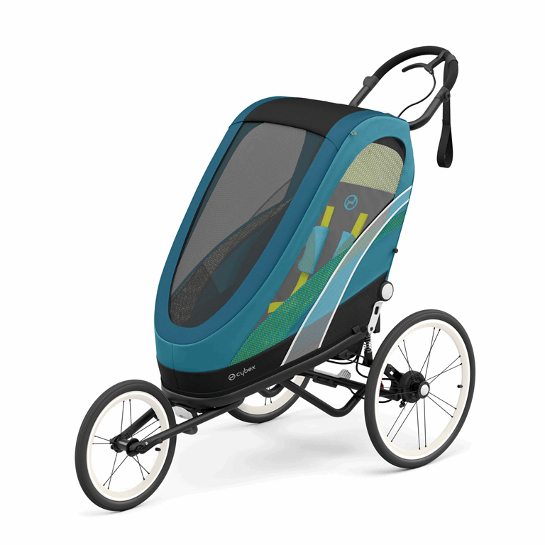 Cybex, Zeno - wózek biegowy-Maliblue -Black with Pink Details