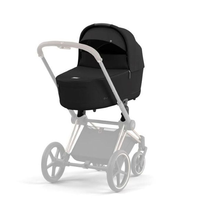 Cybex Priam 4.0 - wózek spacerowy z gondolą Lux-Sepia Black-Chrome z brązową rączką