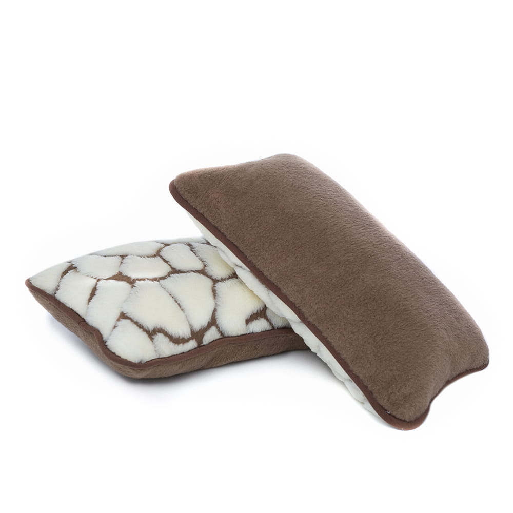 poduszka wełniana camel ciemny/kaszmir giulia 40x40 (+-5cm)