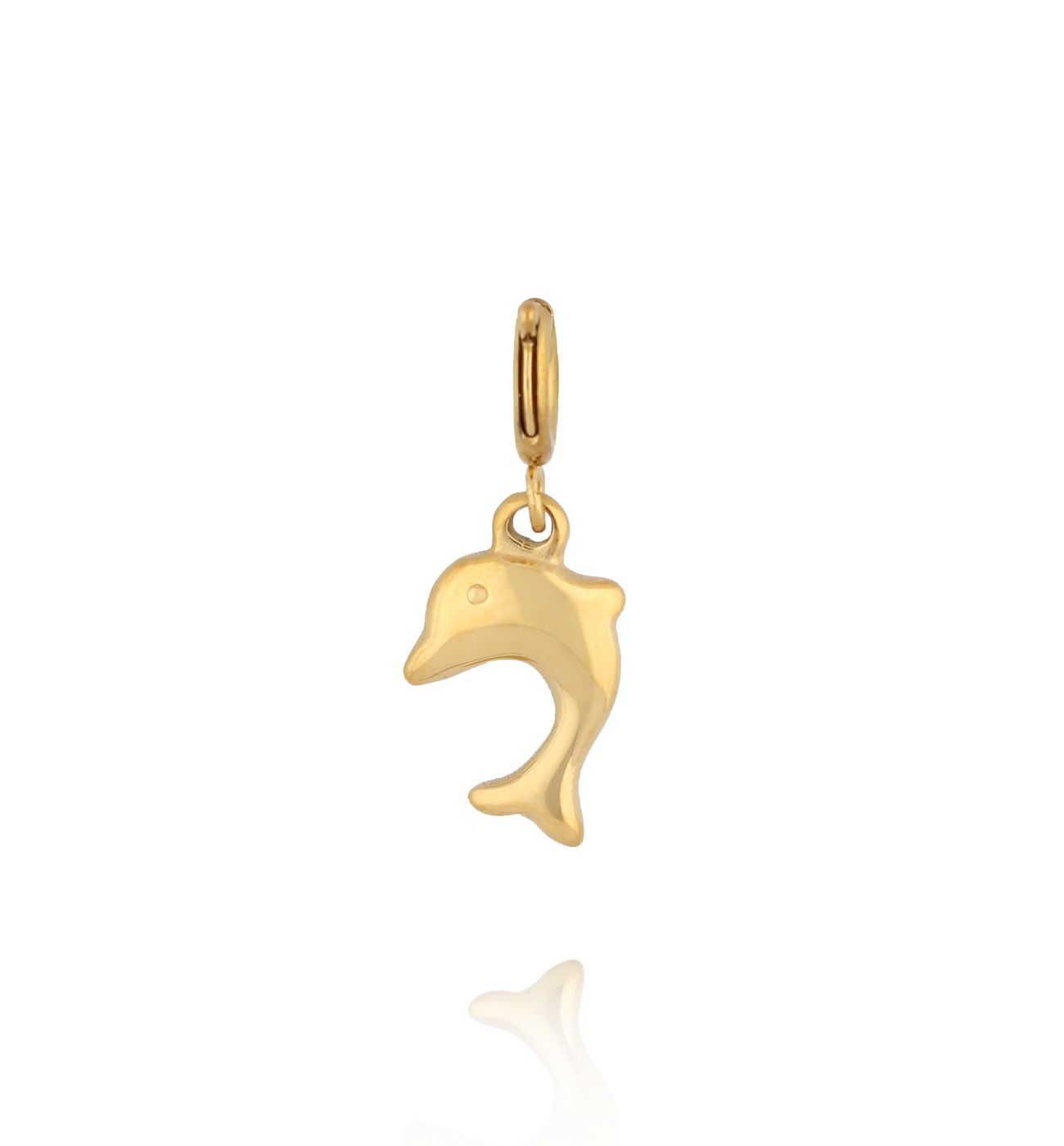 Charms złoty delfin CHA0274 - By Dziubeka