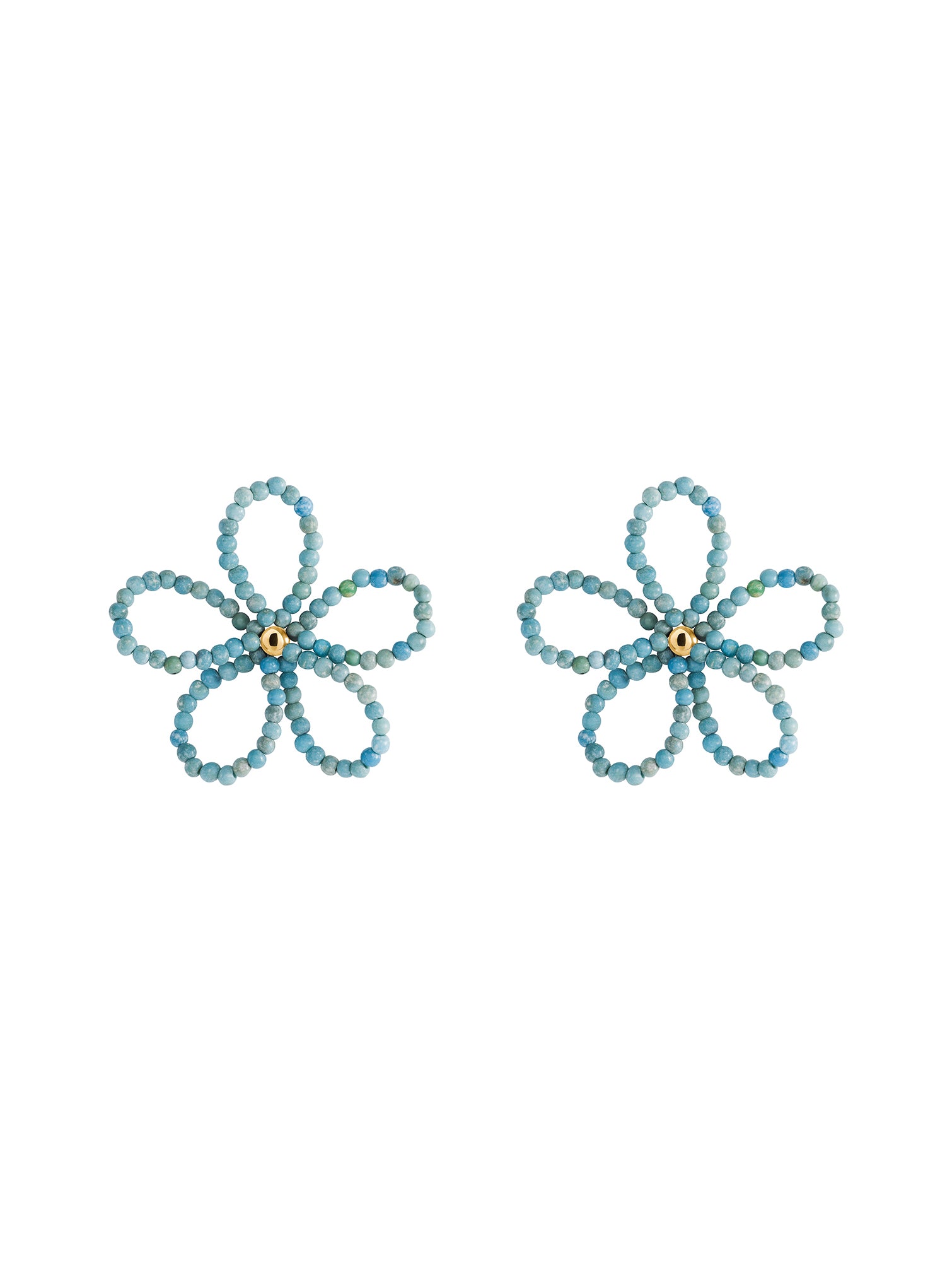 Sakura Blue Earrings - ręcznie wykonane kolczyki z turkusu.