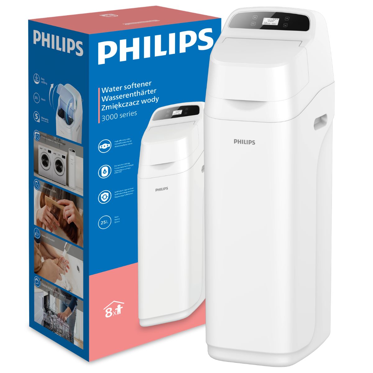 Wydajny zmiękczacz wody do 8 osób PHILIPS AWP9812/10.