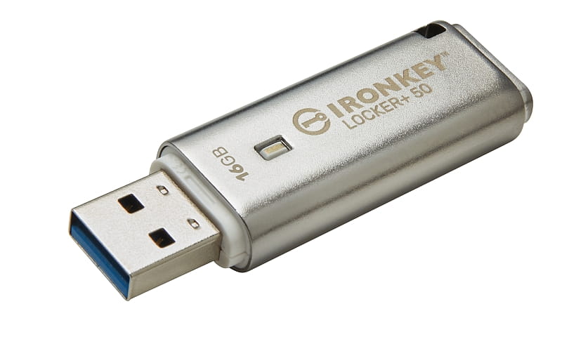 KINGSTON USB 3.2 Pendrive IronKey 16GB IKLP50/16GB Locker+ 50 AES USB, w/256bit Encryption - Henryx24