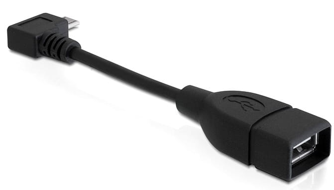 DELOCK Kabel mikro USB na USB gniazdoOTG kątowy z11797 83104 - Henryx24