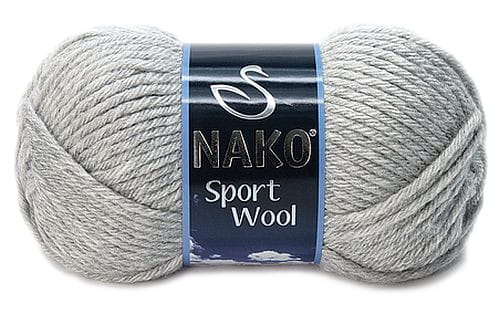 włóczka SPORT WOOL kolor: 195 / jasny szary