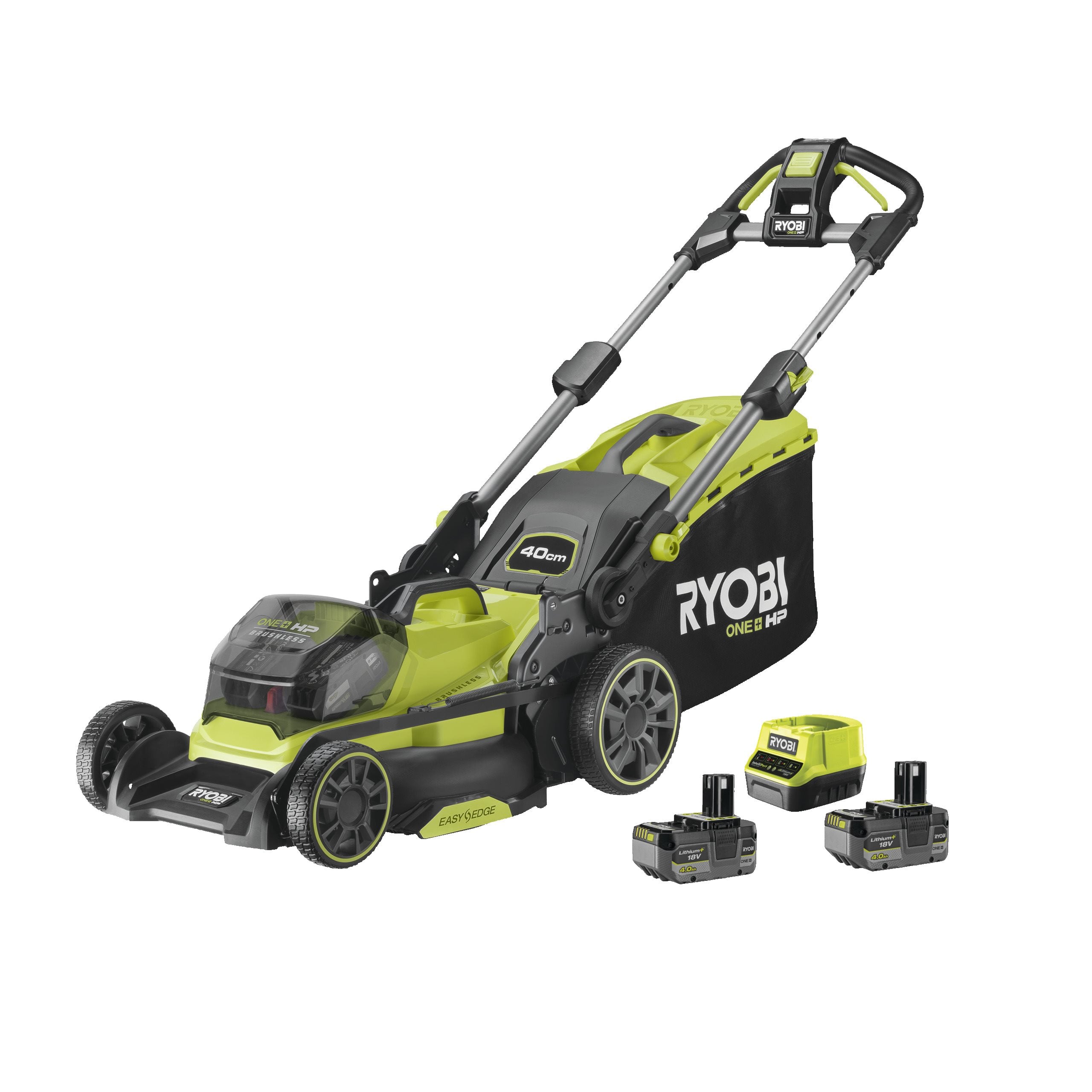 Kosiarka 40cm akumulatorowa bezszczotkowa 18V ONE+ HP w zestawie z dwoma akumulatorami 4.0Ah