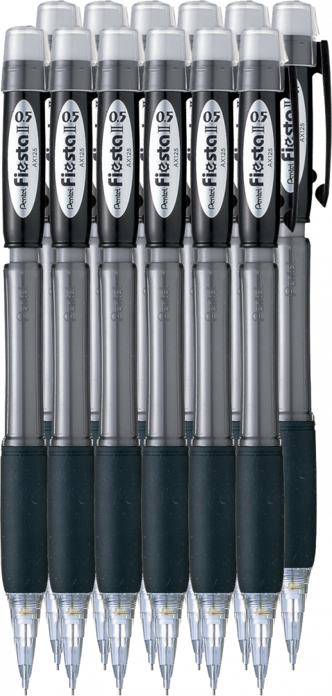 Ołówek automatyczny Pentel Fiesta AX125 0,5 mm z gumką, czarny