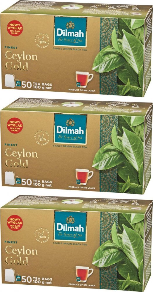 Dilmah Ceylon Gold herbata czarna ekspresowa w torebkach, 50 szt. x 2 g