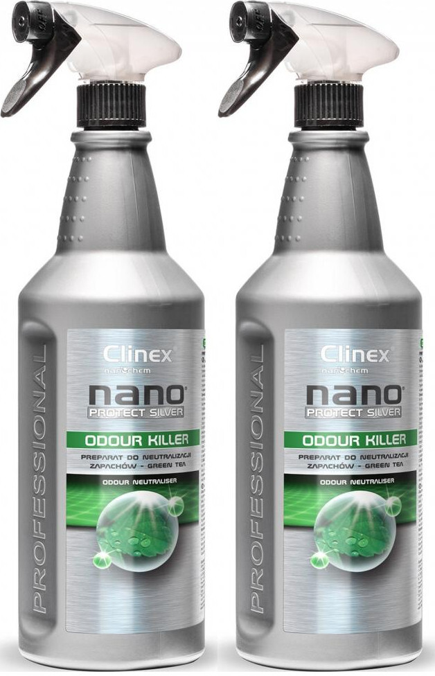 Preparat do neutralizacji zapachów Clinex Nano Protect Silver Odour Killer spray Green Tea 1 l