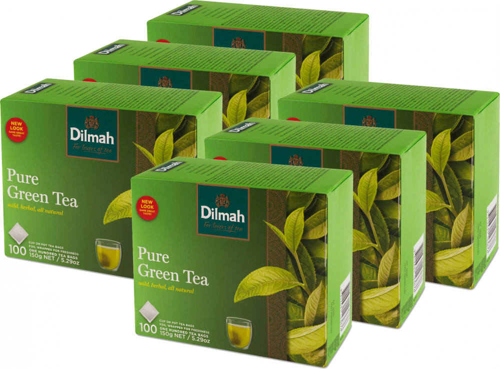 Dilmah Pure Green — zielona herbata w torebkach, 100 x 1.5 g