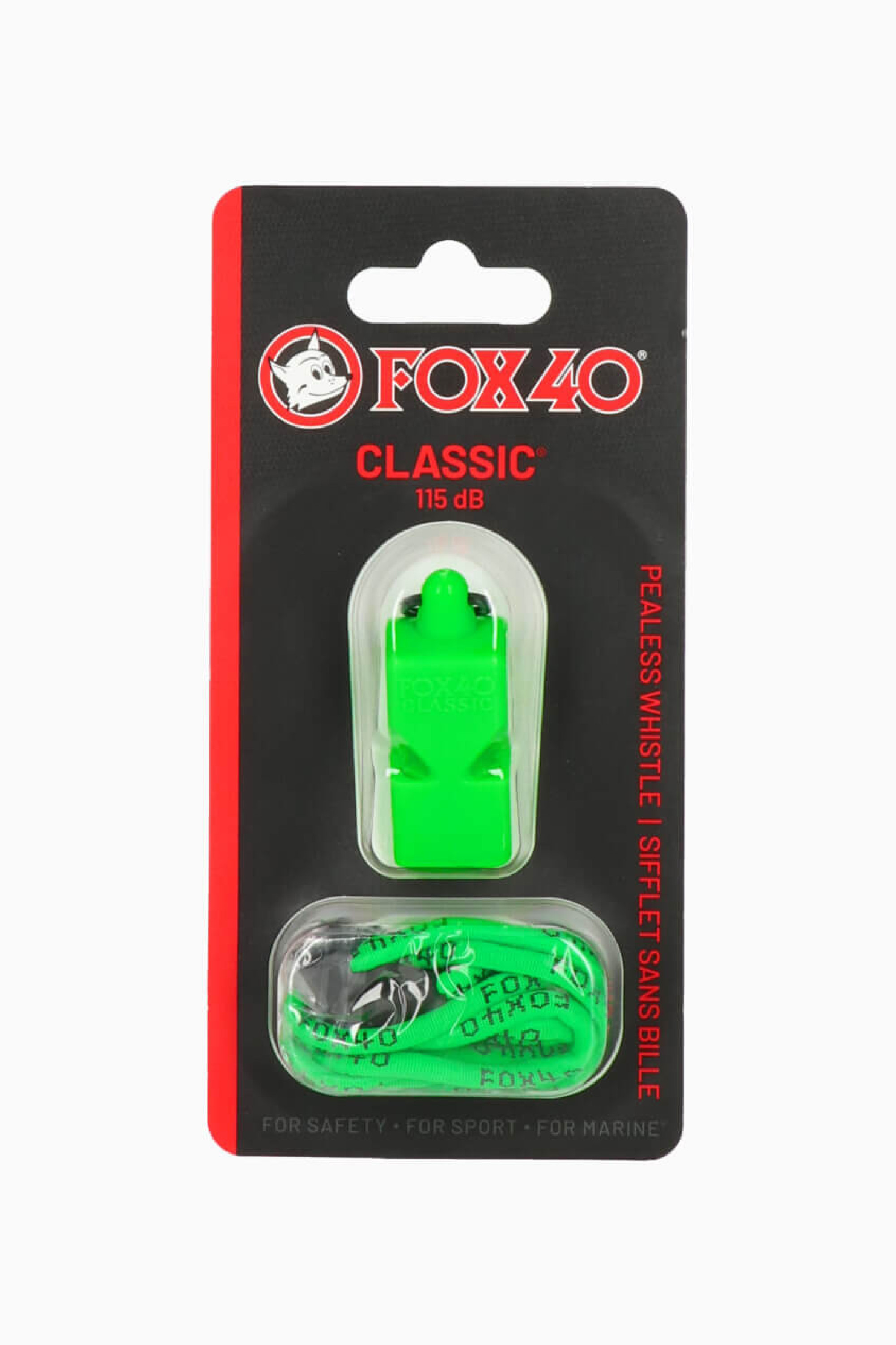 Gwizdek ze sznurkiem Fox40 Classic - Zielony