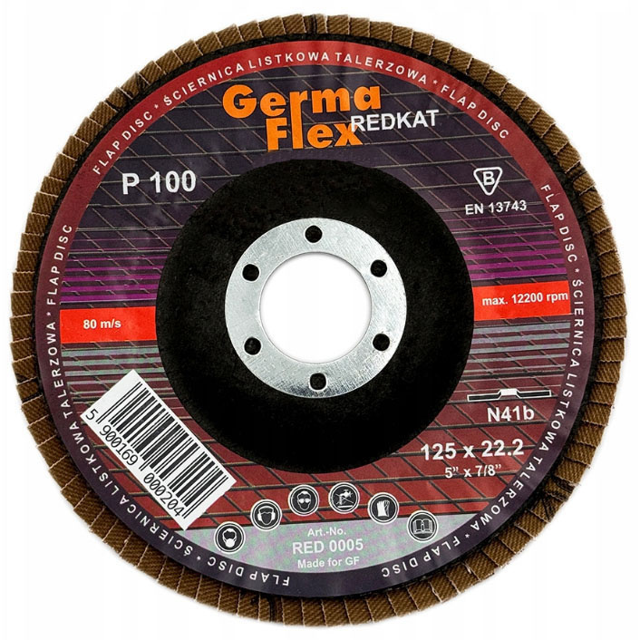 Ściernica listkowa talerzowa ceramiczna 125mm P100 Germa Flex