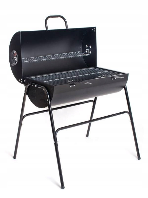 Grill ze stali węglowej RANCHER zamykany 2 ruszty 82x72x90cm