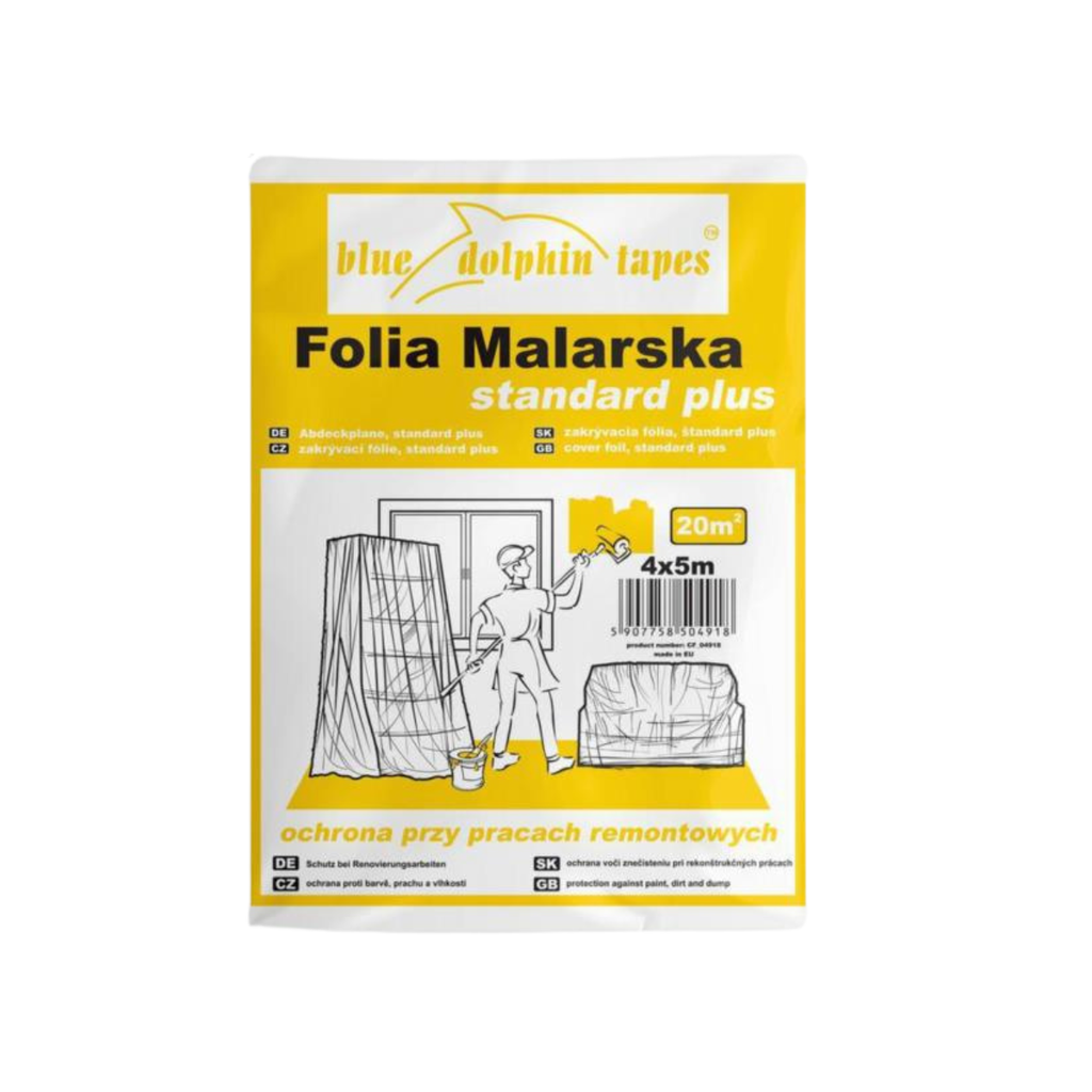 Folia malarska standard plus 4mx5m szara BDT