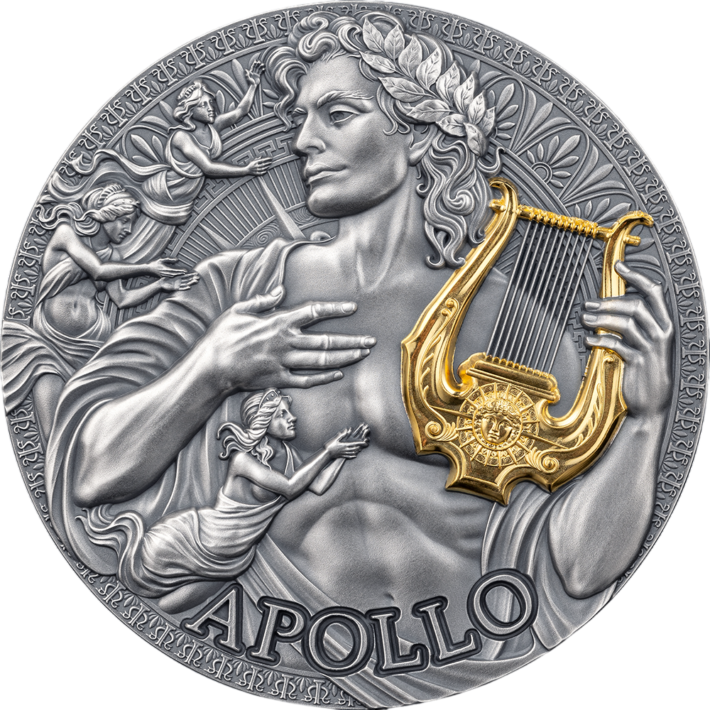 Srebrna moneta Mitologia Grecka: Apollo 2 uncje 2025 - wysyłka 24 h! - Mennica Skarbowa