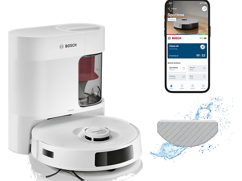 Robot odkurzająco-mopujący BOSCH BCRD2W Spotless Advanced Biały