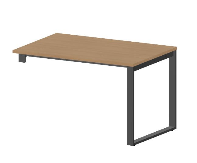 NOTER PZ128 Biurko pojedyncze lewe na nogach o profilu zamkniętym 118,5x80x74h