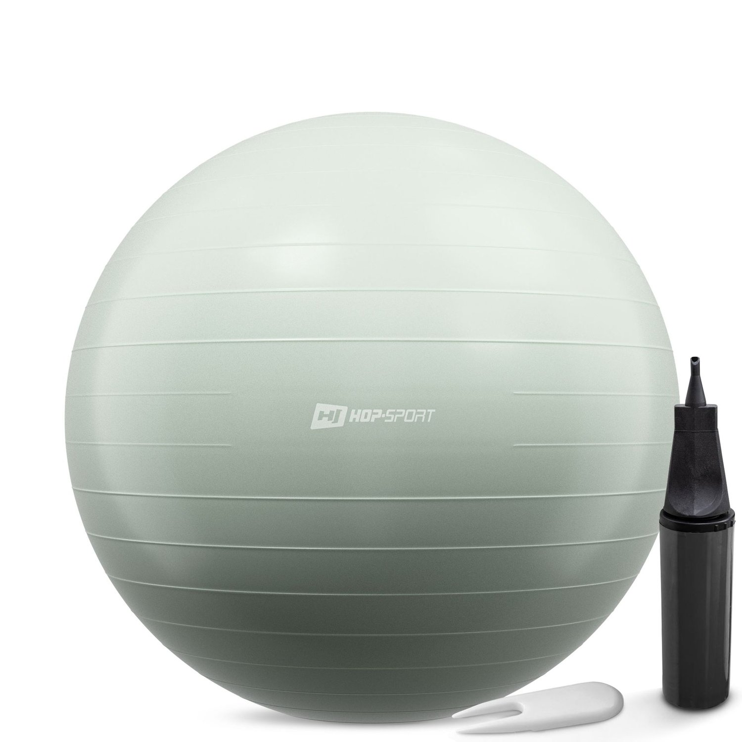 Ballon de gymnastique 65 cm avec pompe - Vert clair