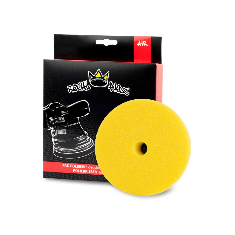 Royal Pads AIR Medium Pad 80mm Żółty - średniej twardości pad polerski do maszyn DA