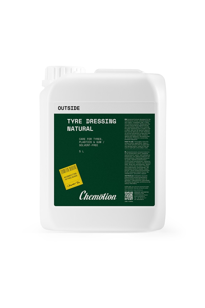 Chemotion Tyre Dressing Natural 5L - produkt do konserwacji opon, uszczelek i tworzyw sztucznych