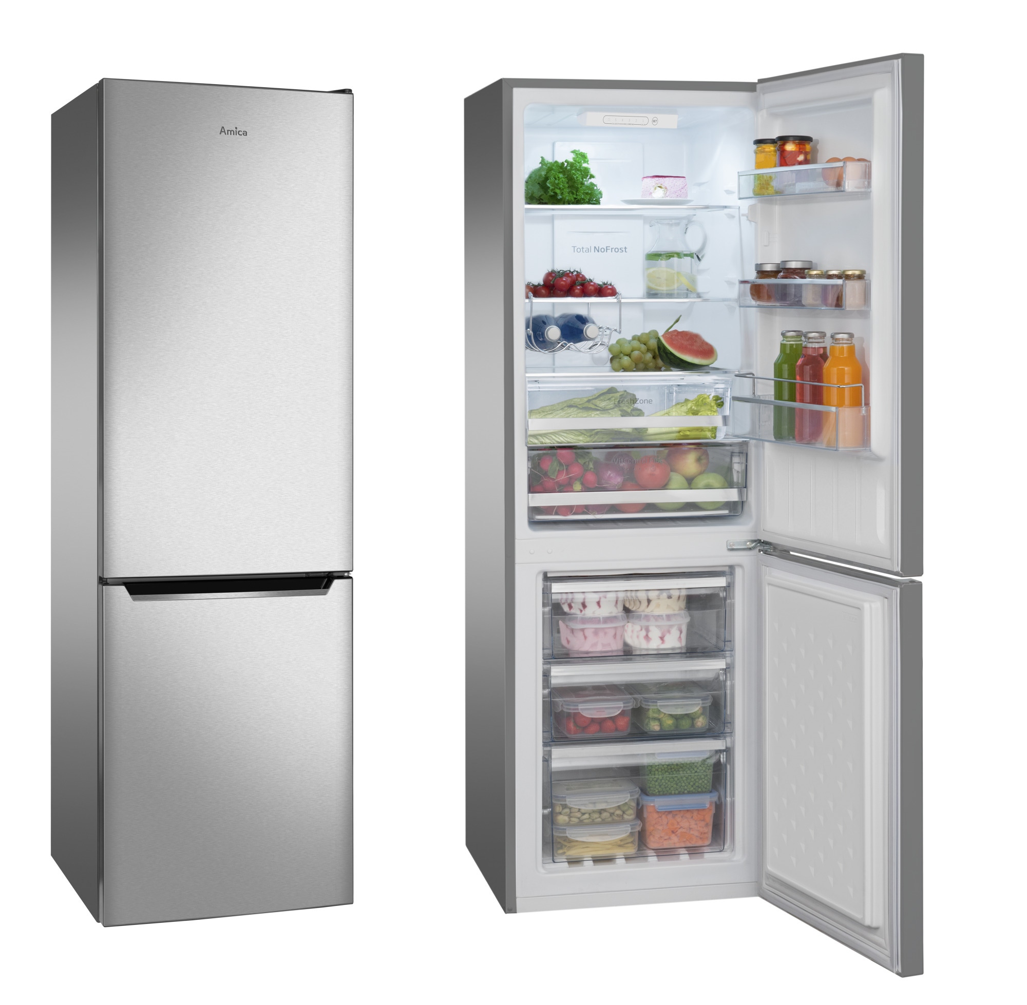 Lodówka Amica FK2695.4FTX(E) Inox Total NoFrost