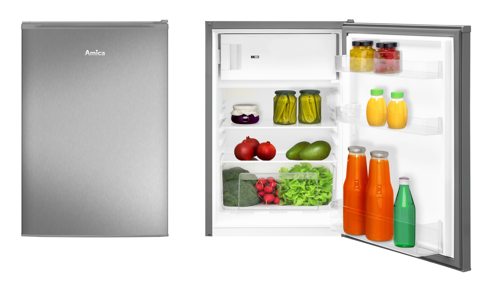 Lodówka Amica FM140.4X Inox