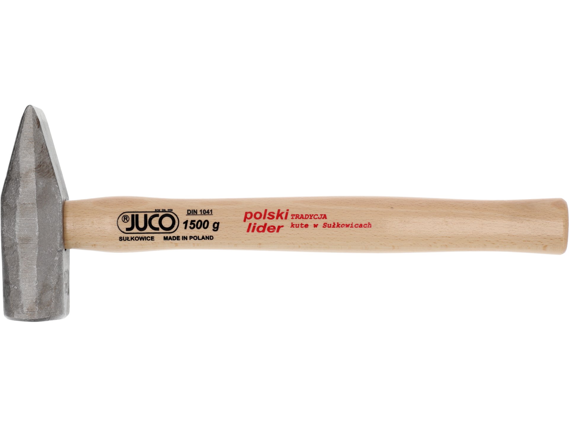 Młotek ślusarski juco tradycyjny kwadratowy 1.5kg drewniany trzonek 29996
