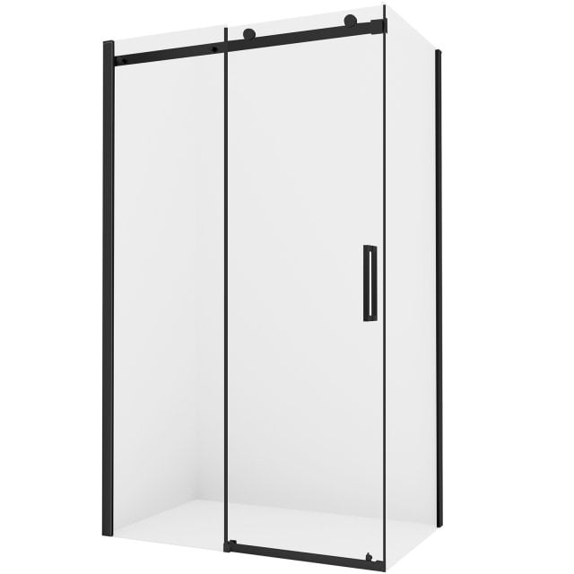 Kabina prysznicowa prostokątna ARIA BLACK przesuwna 100x90x200 TER-01