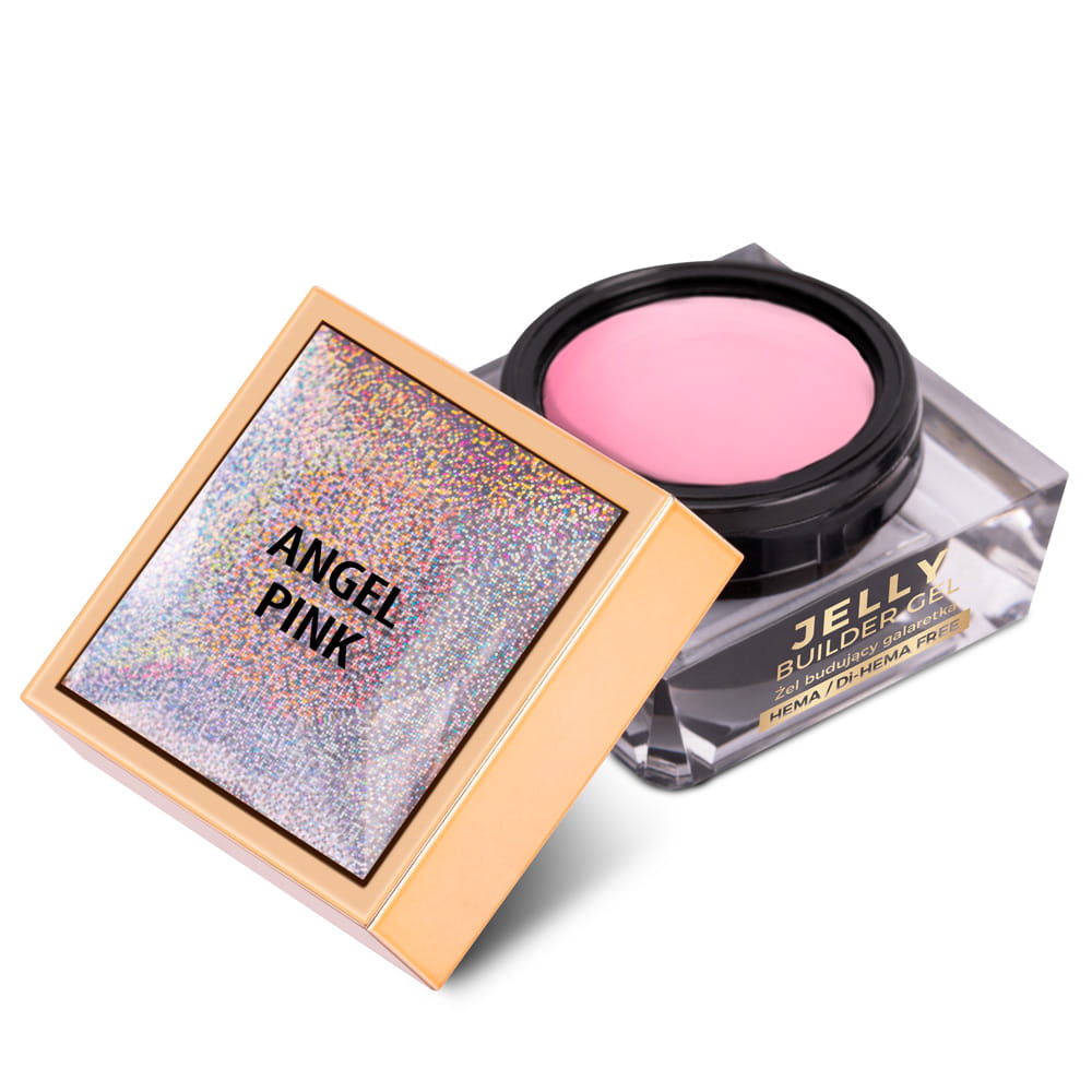 Budujący gęsty żel twardy galaretka Jelly Builder Gel Molly Nails Angel Pink HEMA/Di-HEMA Free 50g
