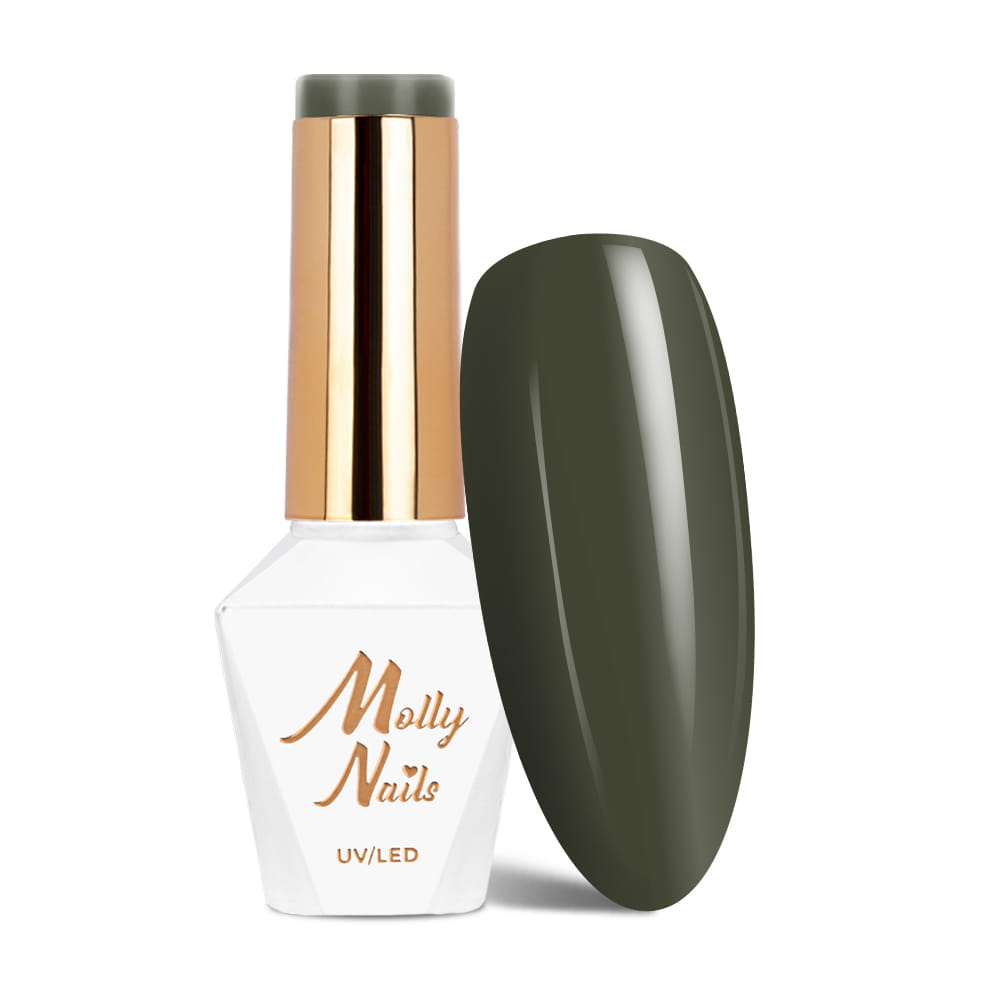 Lakier hybrydowy LED/UV Gel Polish Molly Nails Pure Nr 108 Nature Nature Wild Forest HEMA/Di-HEMA Free 8g