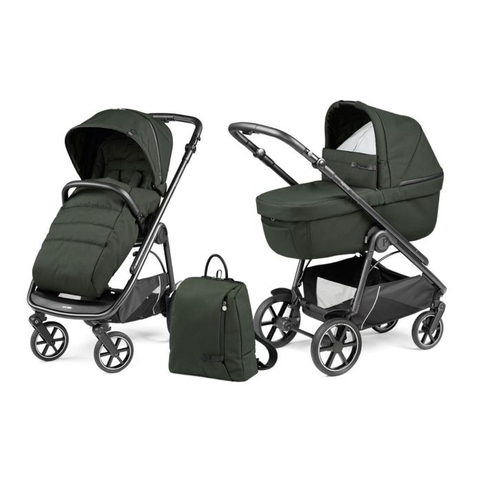 Peg Perego Veloce - uniwersalny wózek głęboko-spacerowyz torbą gratis-Green