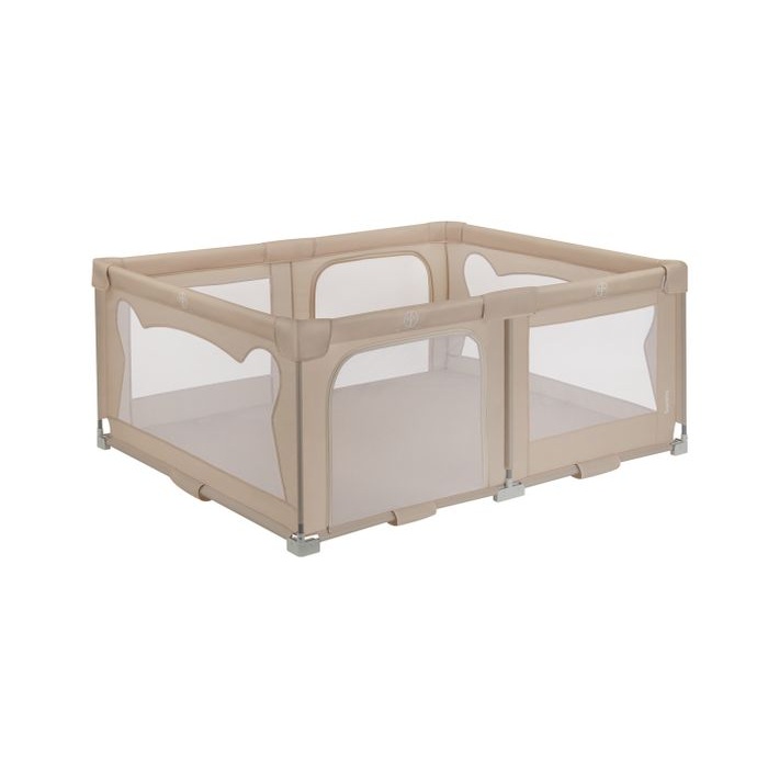 Lionelo Florence Easy Fold składany kojec dziecięcy 151 x 185 cm-Beige Sand
