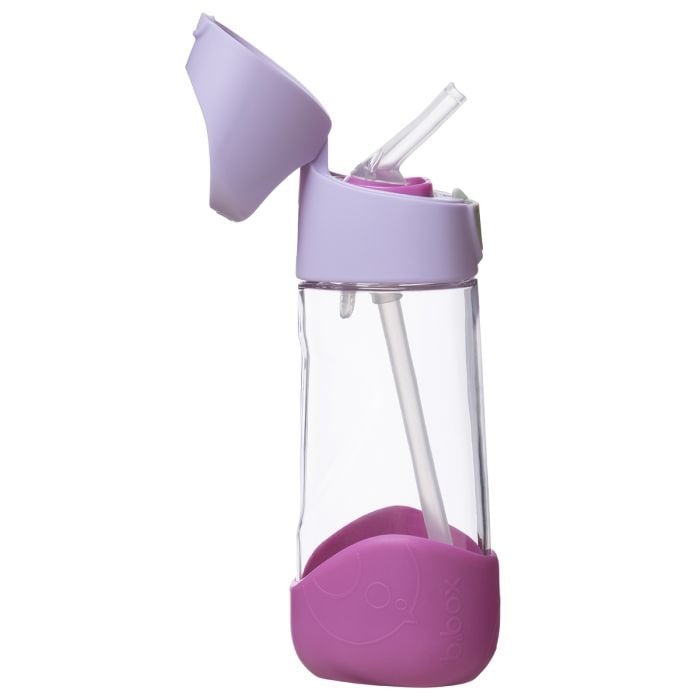 B.Box - Butelka tritanowa ze słomką 450 ml-Sugar Plum