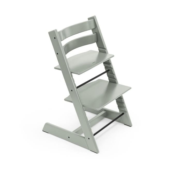 Stokke Tripp Trapp + Newborn Set - rosnące krzesełko do karmienia z zestawem dla noworodka-Glacier Green-Vanilla White