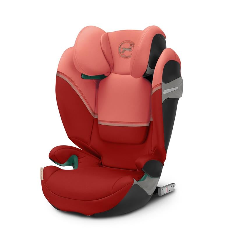 Cybex, Solution S2 i-Fix - fotelik samochodowy dla dzieci o wzroście od 100 do 150 cm, od około 15 do 50 kg-Hibiscus Red