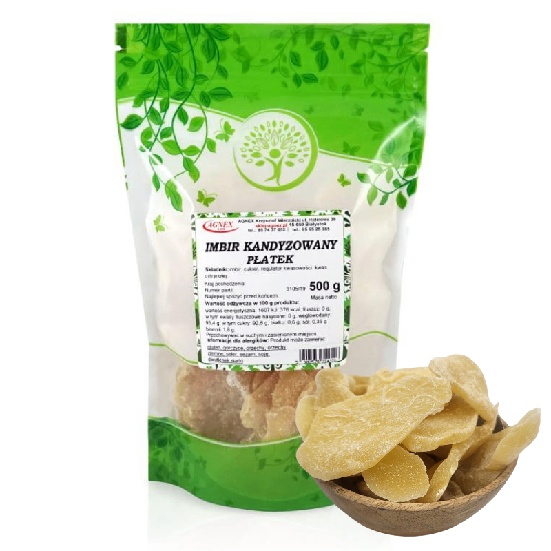 Imbir kandyzowany płatek 500g