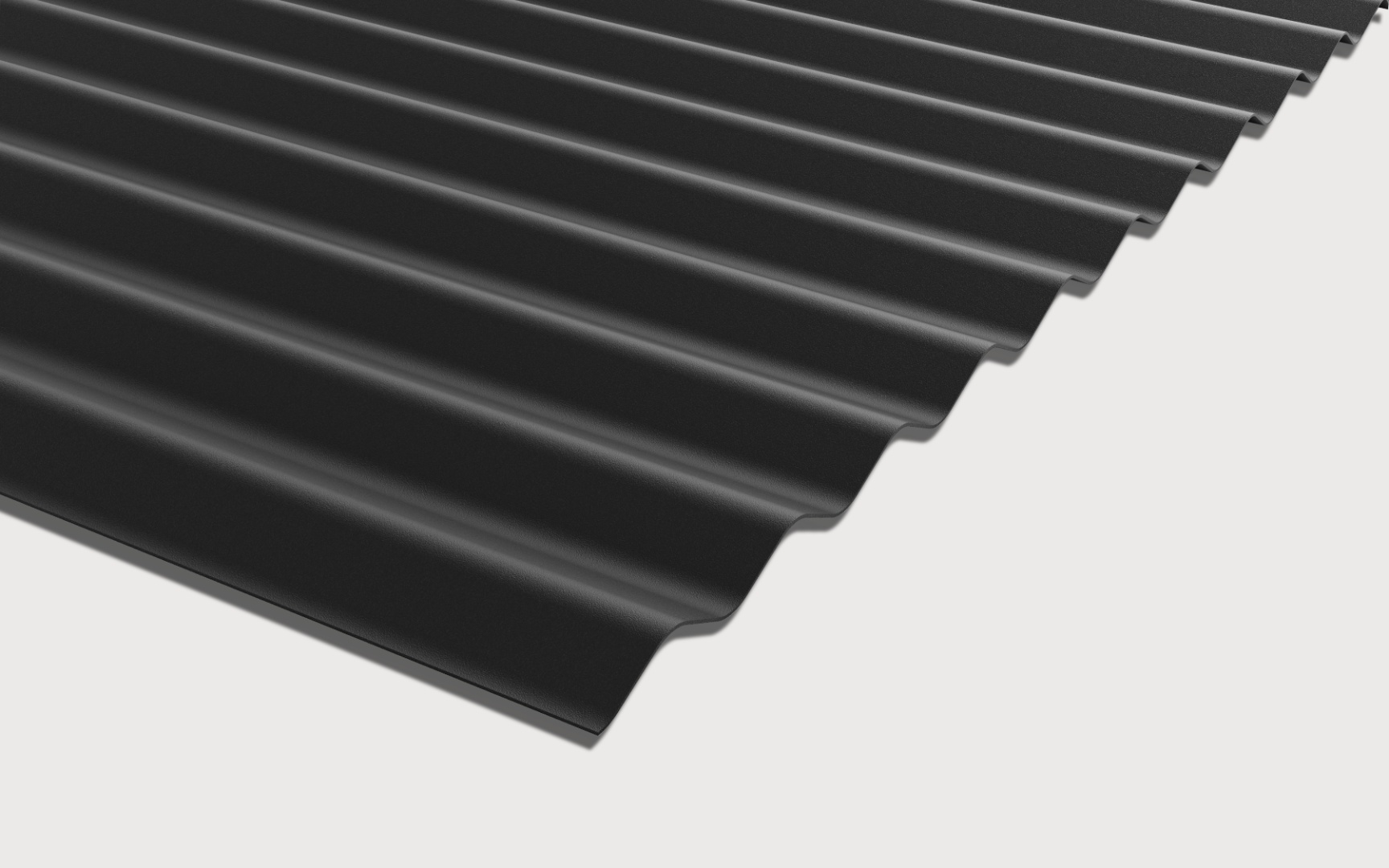 Pokrycie dachu Płyta 2,6 m PVC falista 76-18 czarna