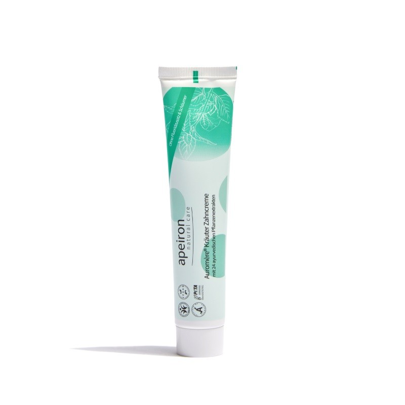 Pasta do zębów z 24 ziół Ajurwedyjskich Auromère wegańska bez fluoru certyfikowana 75 ml Apeiron