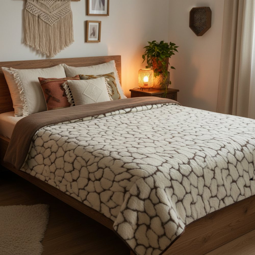 kołdra wełniana camel i kaszmir giulia Woolmark 200x240